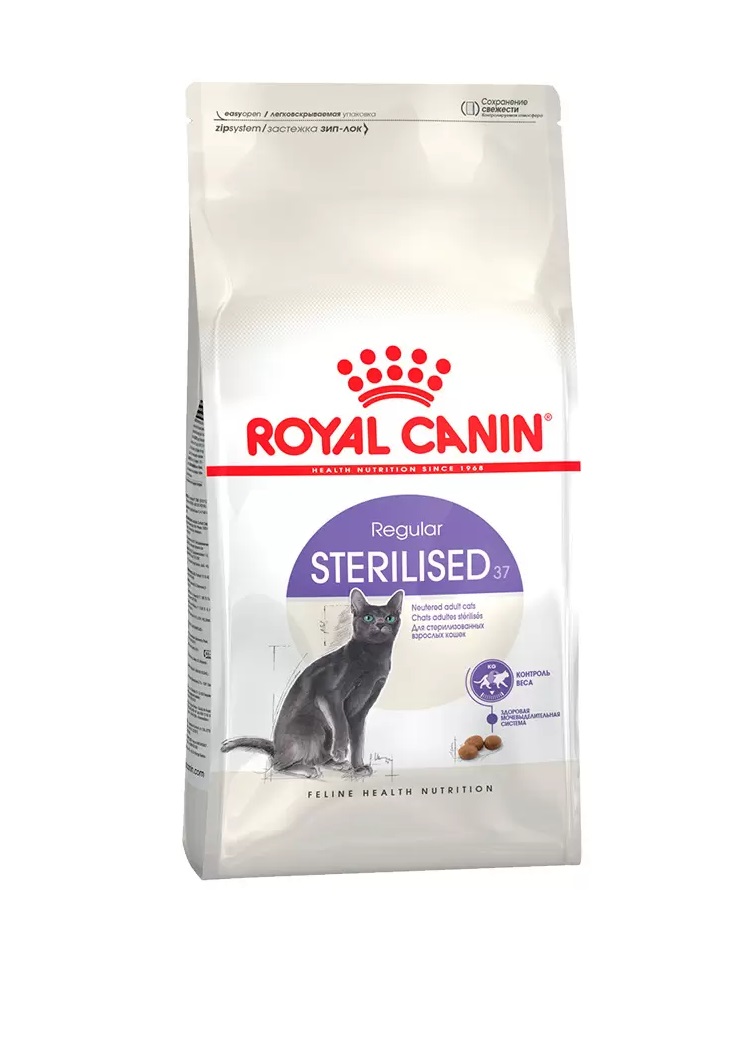 

Сухой корм для кошек ROYAL CANIN Sterilised 37, для стерилизованных, 12x0,4 кг