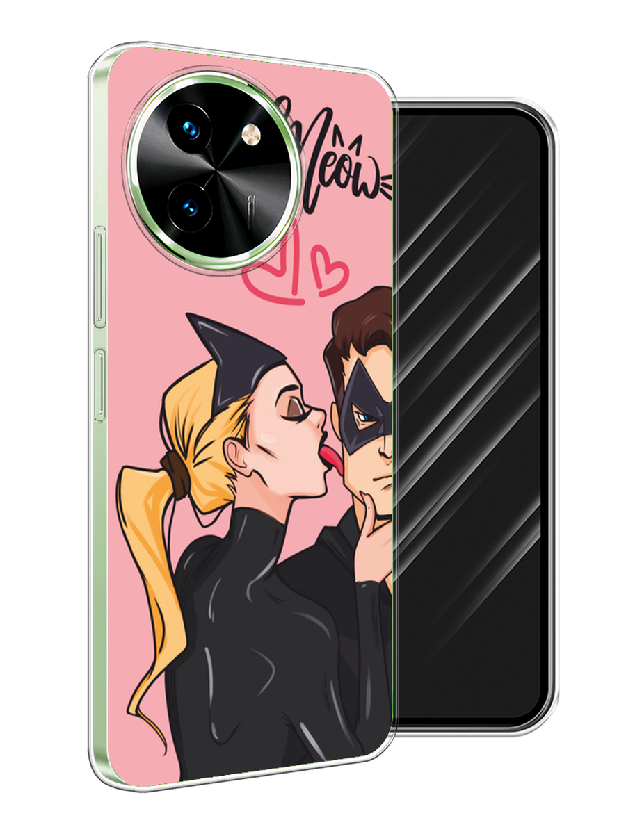 

Чехол Awog на Vivo T3x/Y38 5G "Kiss of Cat Woman", Розовый;черный;бежевый, 2610750-1