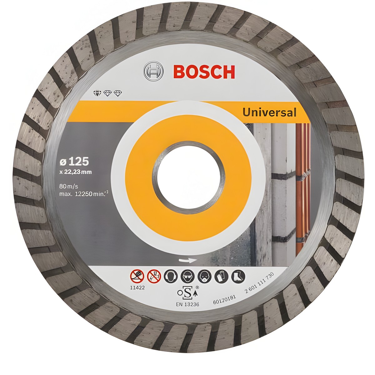 Диск алмазный BOSCH 2608603250 125 х 22.2 мм Universal Turbo (1 шт.)