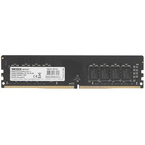 

Оперативная память AMD (R9432G3206U2S-U), DDR4 1x32Gb, 3200MHz