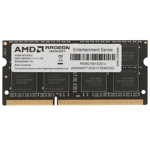 

Оперативная память AMD (R538G1601S2S-U), DDR3 1x8Gb, 1600MHz