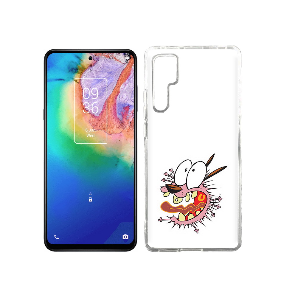 

Чехол MyPads Tocco для TCL 20 Pro испуганный бобик, Прозрачный, Tocco