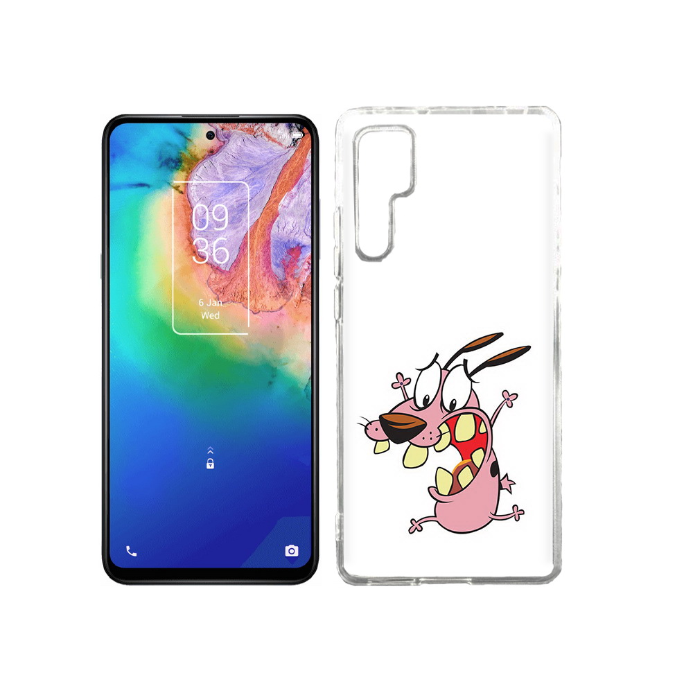 

Чехол MyPads Tocco для TCL 20 Pro зубастый бобик, Прозрачный, Tocco