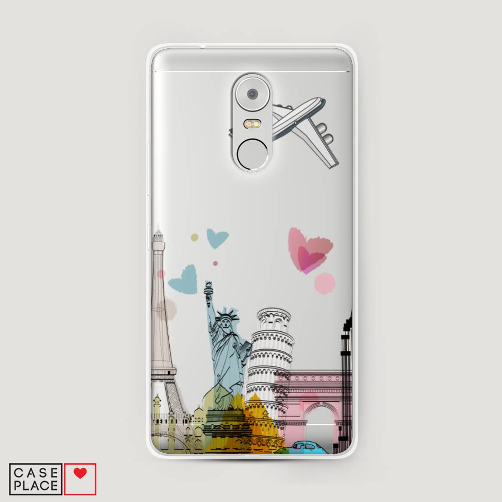 

Чехол Awog на Lenovo K6 Note / Леново K6 Note "Самолет путешествий", Желтый, 112250-10