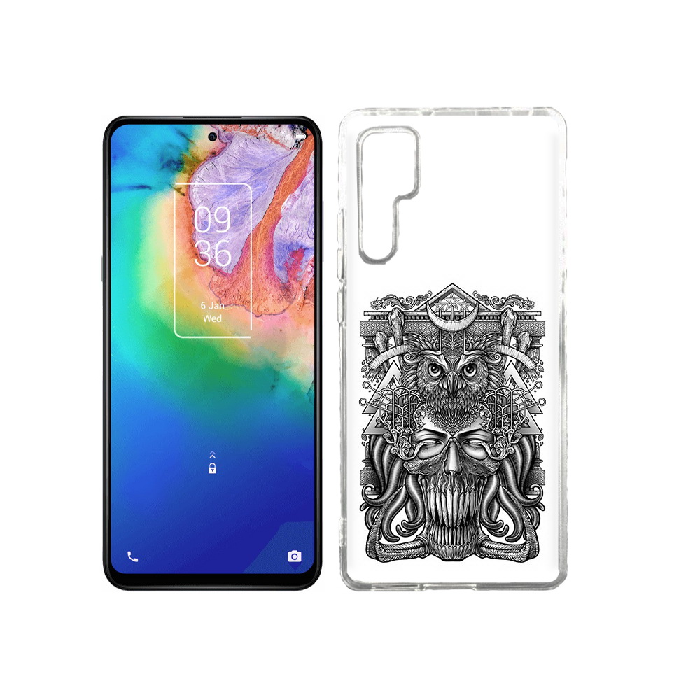 

Чехол MyPads Tocco для TCL 20 Pro зубастая сова, Прозрачный, Tocco