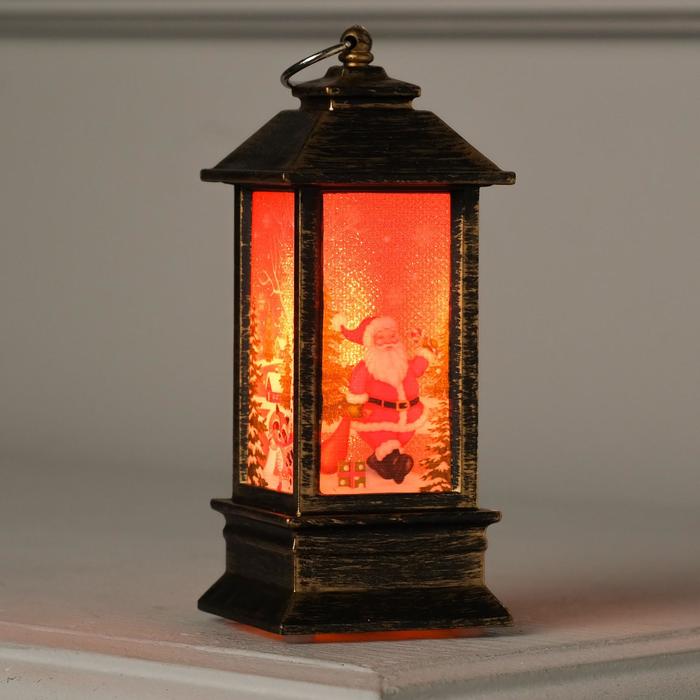 

Luazon Lighting фонарь бронзовый, "Дед Мороз", бегущий диод, 13х5,5х5,5 см, батарейки