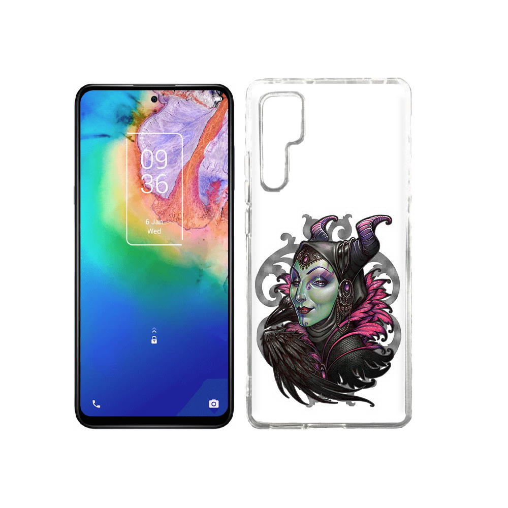 

Чехол MyPads Tocco для TCL 20 Pro зеленая девушка с вороном, Прозрачный, Tocco