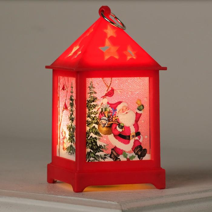 

Luazon Lighting фонарь красный, "Снеговик", 1 LED, 13х6х6 см, батарейки, белый