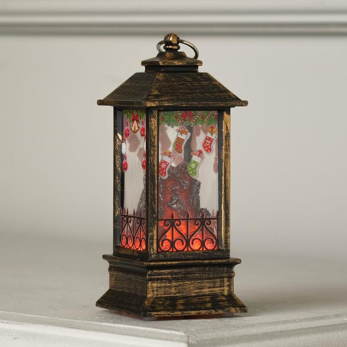 

Luazon Lighting фонарь Камин рождественский, носочки, 13х5,5х5,5 см, батарейки, эффект огн