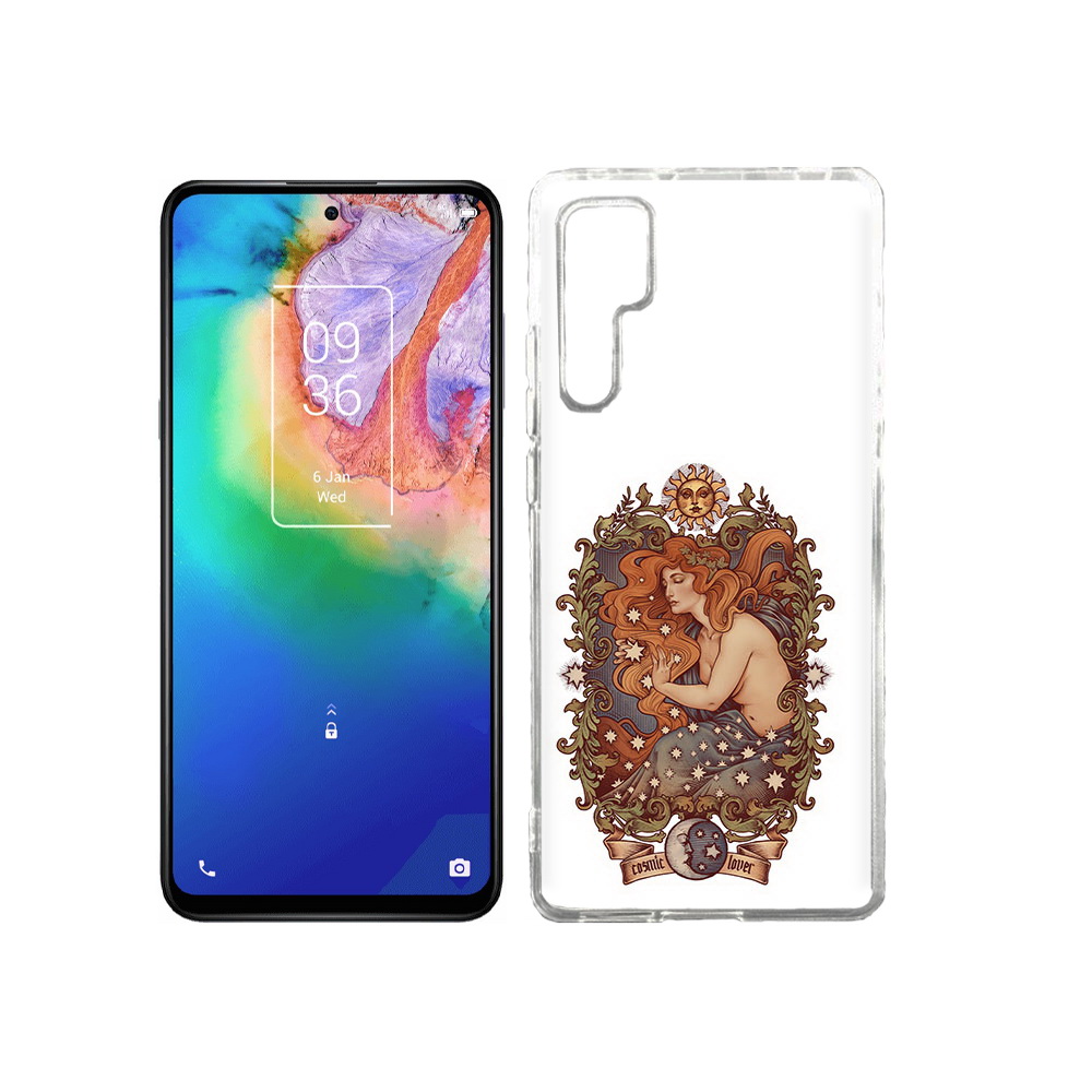 

Чехол MyPads Tocco для TCL 20 Pro звездная девушка абстракция, Прозрачный, Tocco