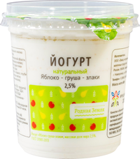 

Йогурт Родная земля яблоко-груша 2,5% бзмж 400 г