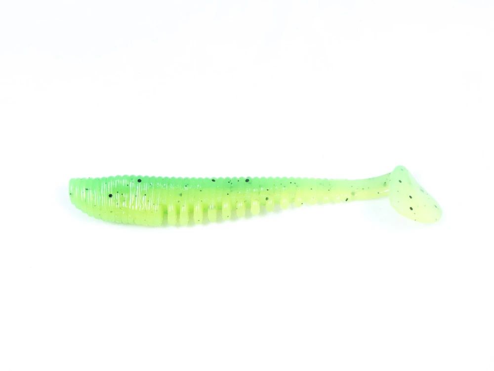 

HitFish Приманка силиконовая (мягкая) плавающая HITFISH RIBBY SHAD (HFRS300R118/3"/R118), Зеленый