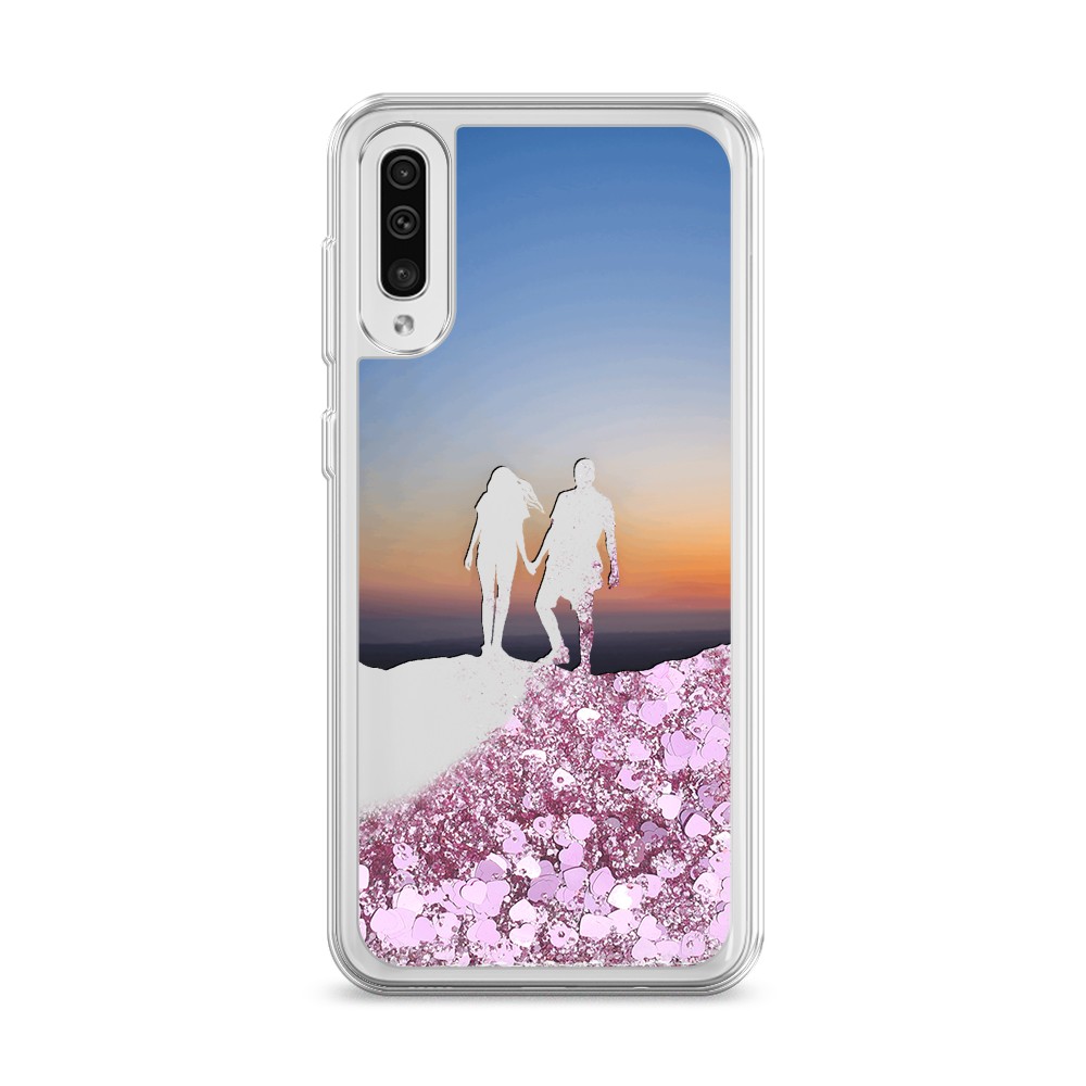 

Жидкий чехол с блестками "Пара на краю света" на Samsung Galaxy A50