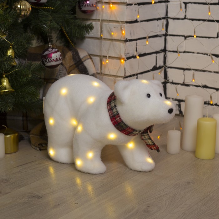 

Световая фигура Luazon lighting Белый мишка Fsnl-412 белый теплый, Белый мишка