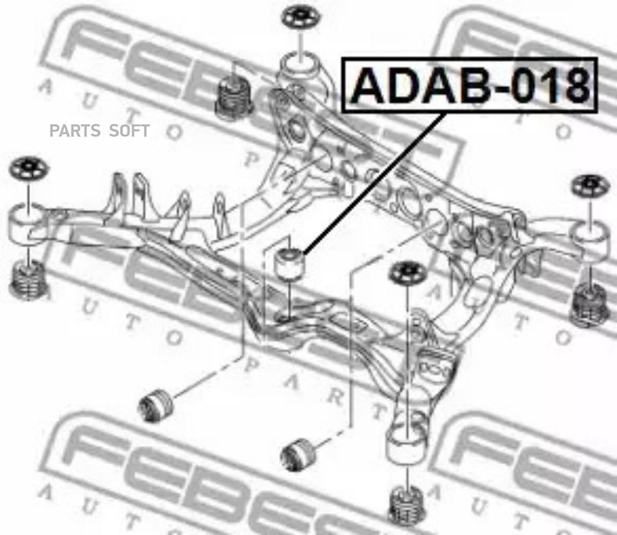 

Сайлентблок задн балки гидравл audi a4 avant 8k5 2008- adab-018