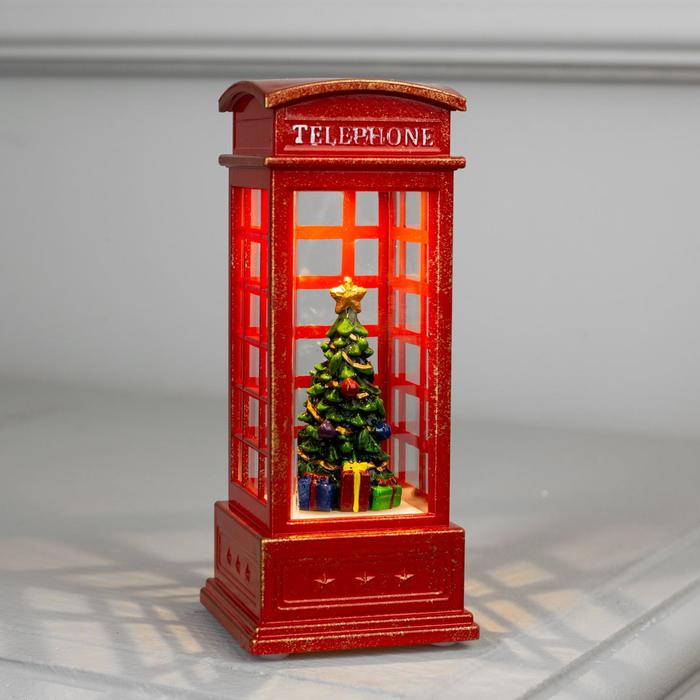 

Световая фигура Luazon lighting Елка в телефонной будке белый теплый, Елка в телефонной будке