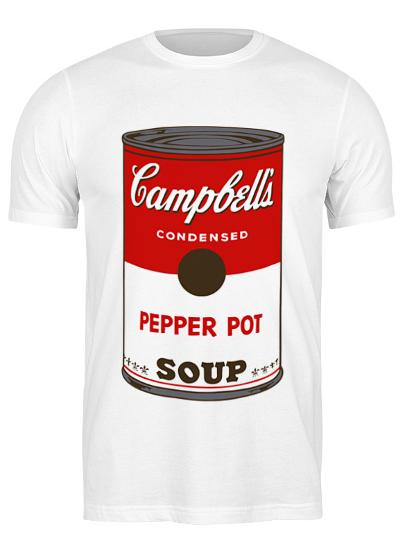 

Футболка мужская Printio Campbell's soup (энди уорхол) белая S, Белый, Campbell's soup (энди уорхол)