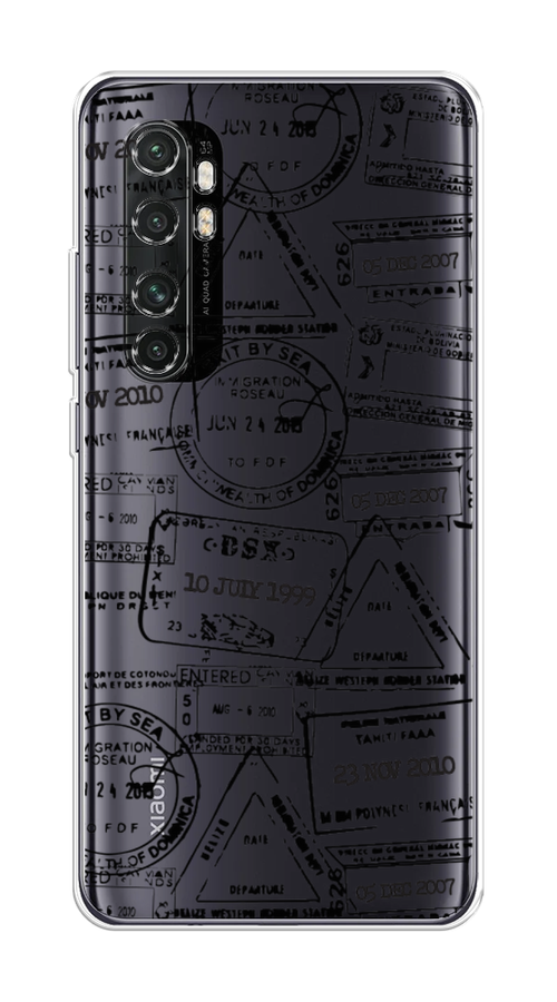 

Чехол на Xiaomi Mi Note 10 Lite "Visa stamps 2", Белый;черный;серый, 38450-2
