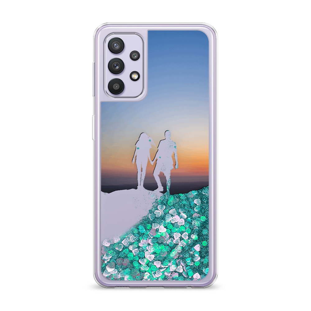 

Жидкий чехол с блестками "Пара на краю света" на Samsung Galaxy A32, 2102095-1