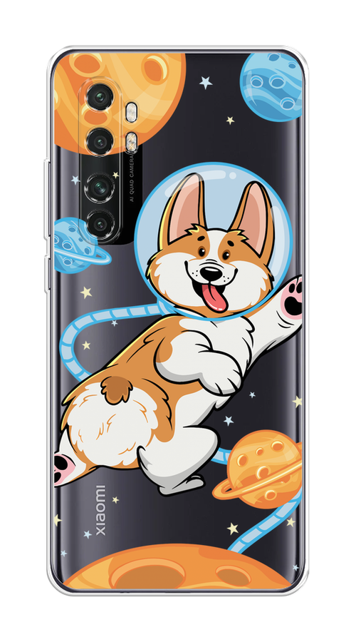 

Чехол на Xiaomi Mi Note 10 Lite "Корги-космонавт", Голубой;бежевый;белый, 38450-1