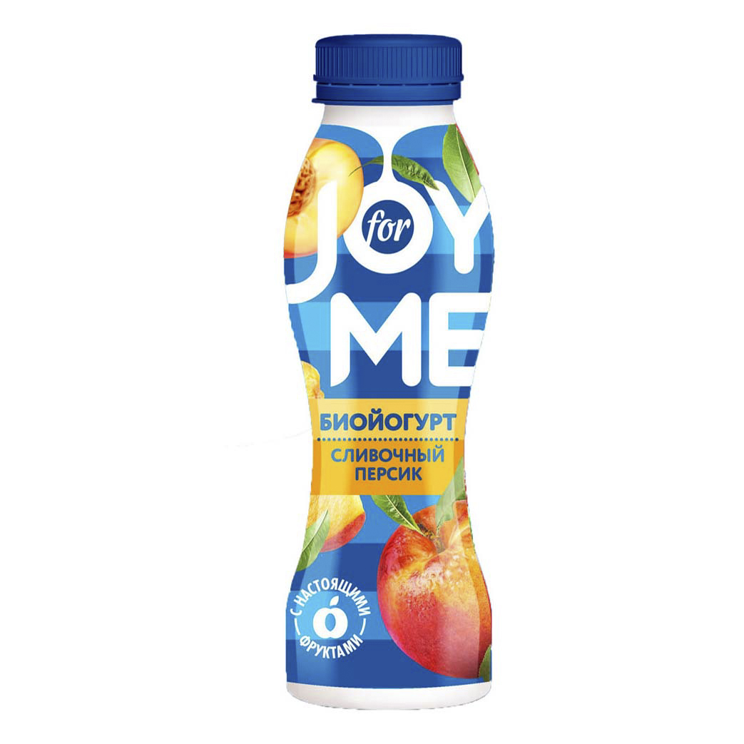

Йогурт Joy for me сливочный персик 1,5% бзмж 280 г