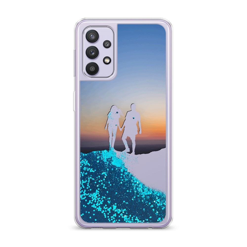 

Жидкий чехол с блестками "Пара на краю света" на Samsung Galaxy A32, 2102093-1
