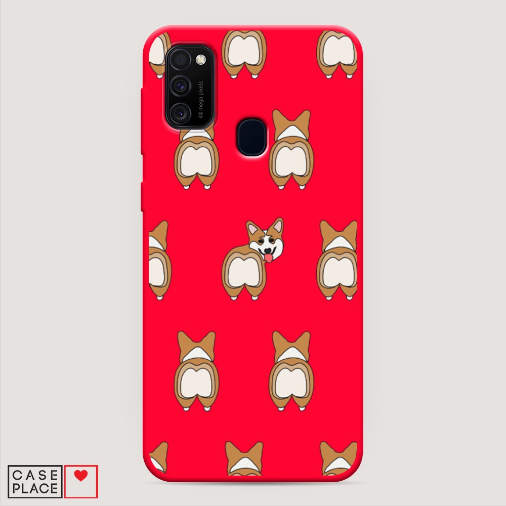 

Чехол Awog на Samsung Galaxy M30s/M21 "Милый корги фон", Разноцветный, 29853-1
