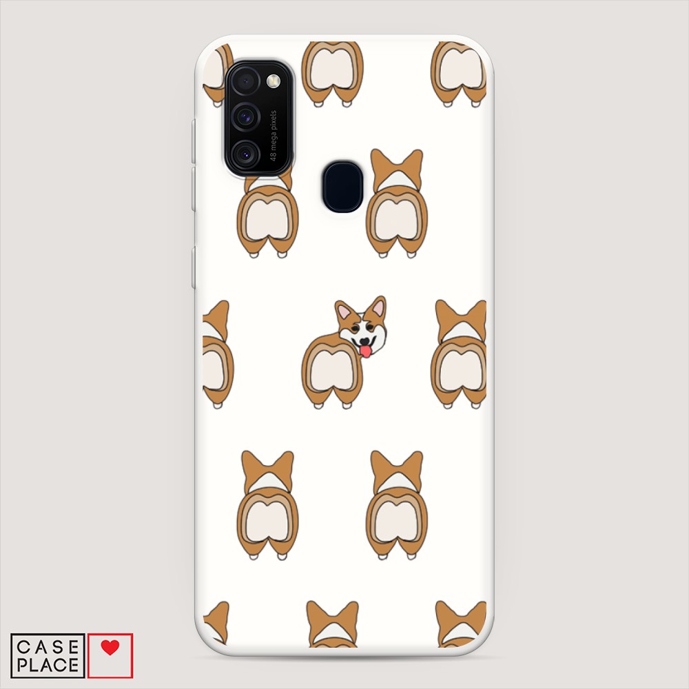 

Чехол Awog на Samsung Galaxy M21/M30s "Милый корги фон", Разноцветный, 29757-1
