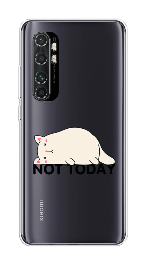 

Чехол на Xiaomi Mi Note 10 Lite "Cat not today", Белый;розовый;черный, 38450-1