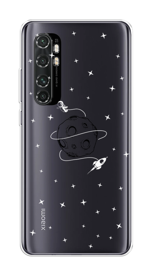 

Чехол на Xiaomi Mi Note 10 Lite "Полет вокруг луны", Белый;серый;черный, 38450-2