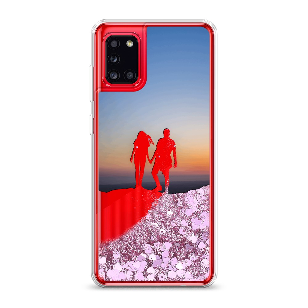 

Жидкий чехол с блестками "Пара на краю света" на Samsung Galaxy A31