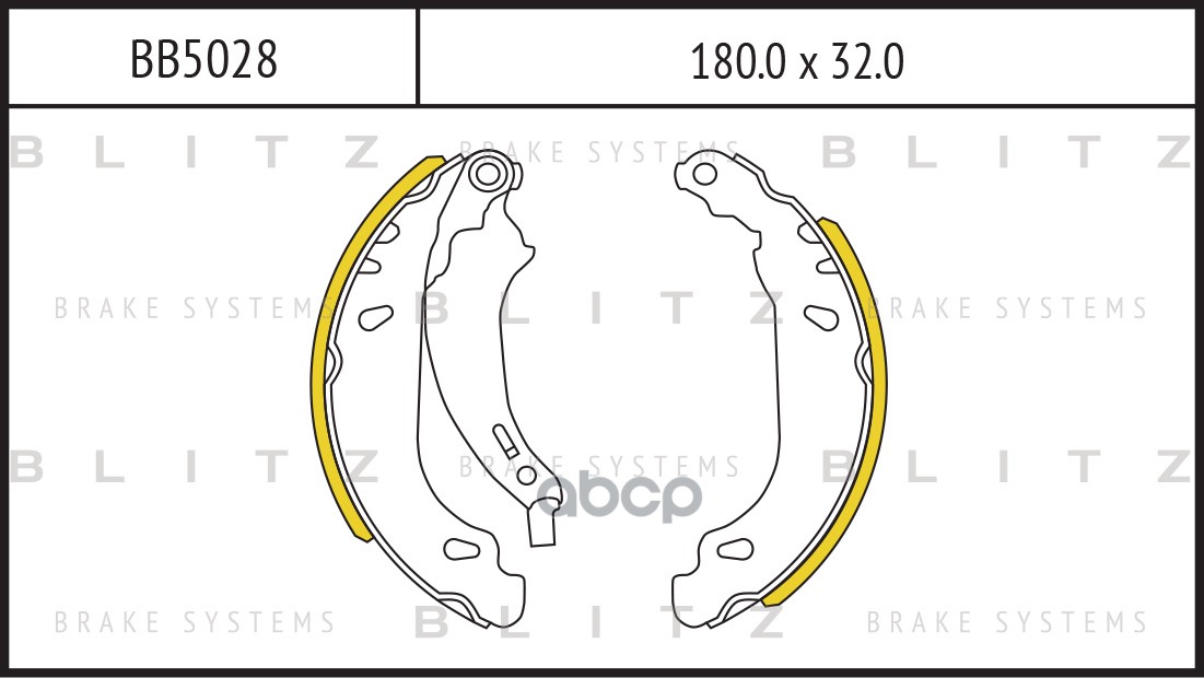 

Колодки Барабанные Peugeot 206 98=> Blitz арт. BB5028
