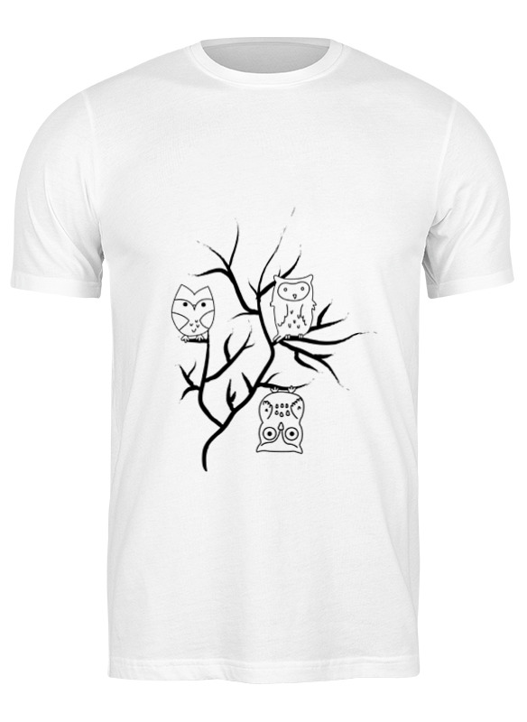 

Футболка мужская Printio Owl's party белая S, Белый, Owl's party