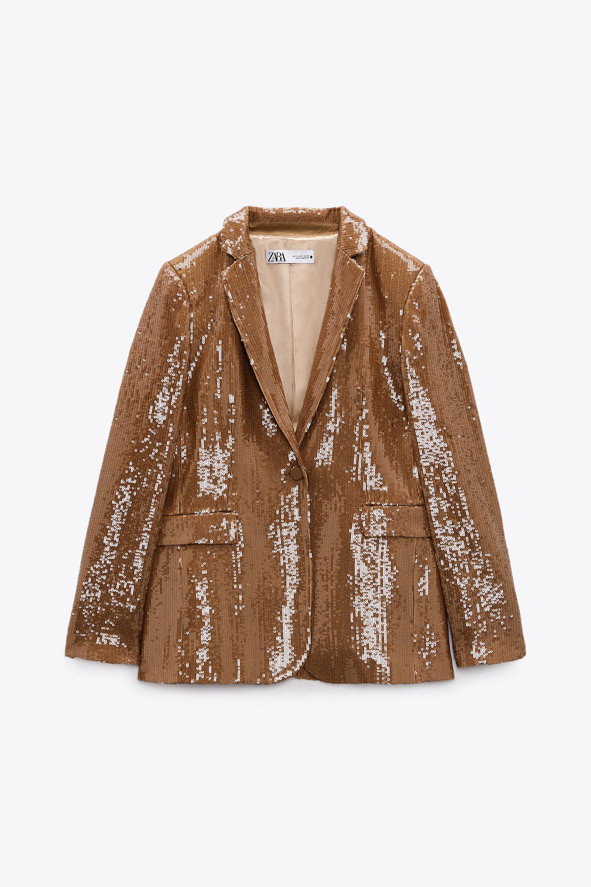 

Блейзер женский ZARA 02490008 коричневый S (доставка из-за рубежа), 02490008