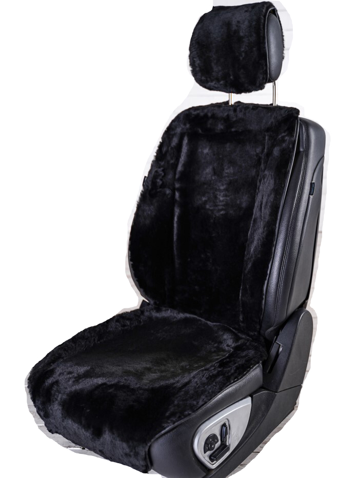 Накидка на сиденье мех (овчина) капучино без спинки (50х50см) ШКУРА-ДЕКОР SD-00172