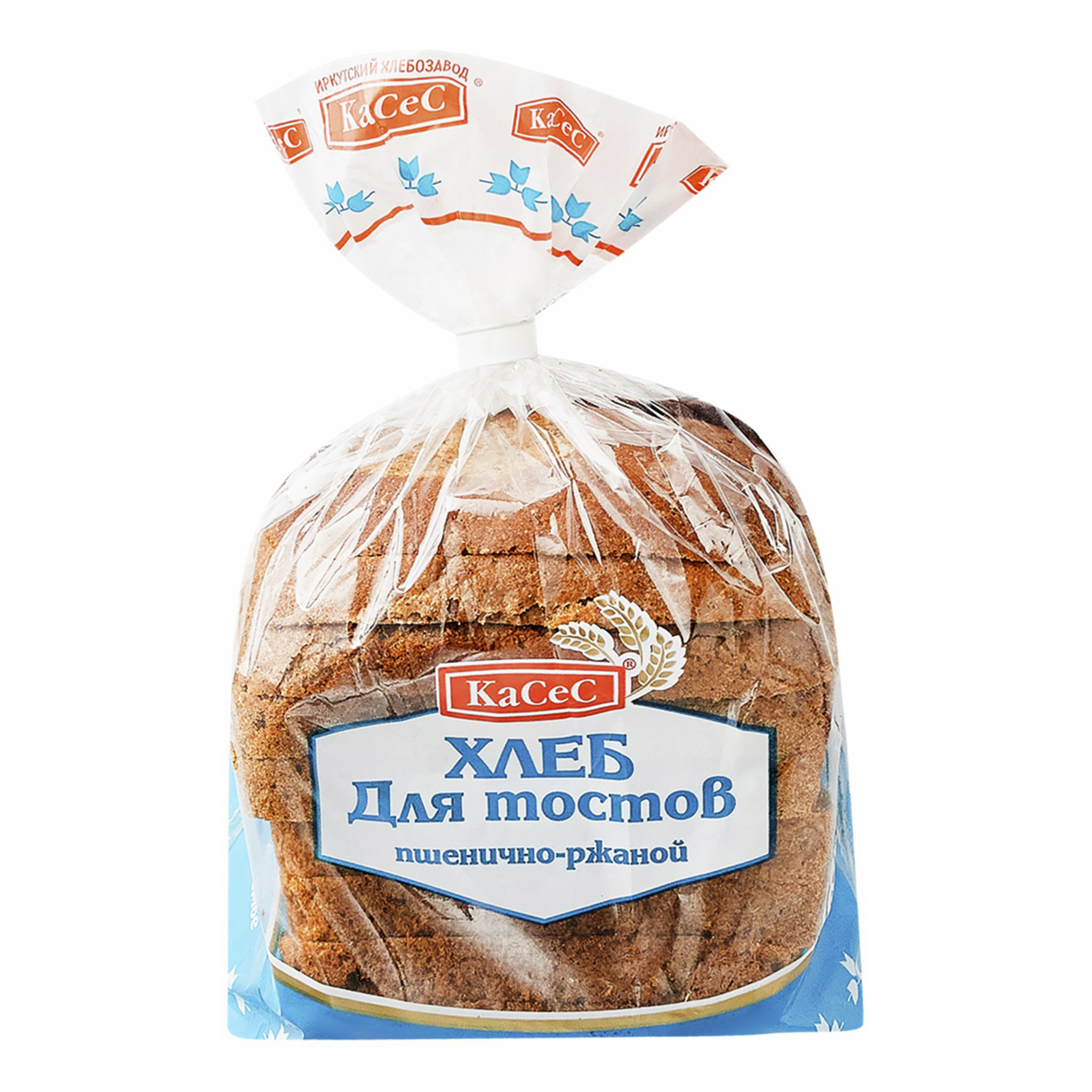 

Хлеб серый КаСеС Для тостов пшенично-ржаной 300 г, Для тостов пшенично-ржаной