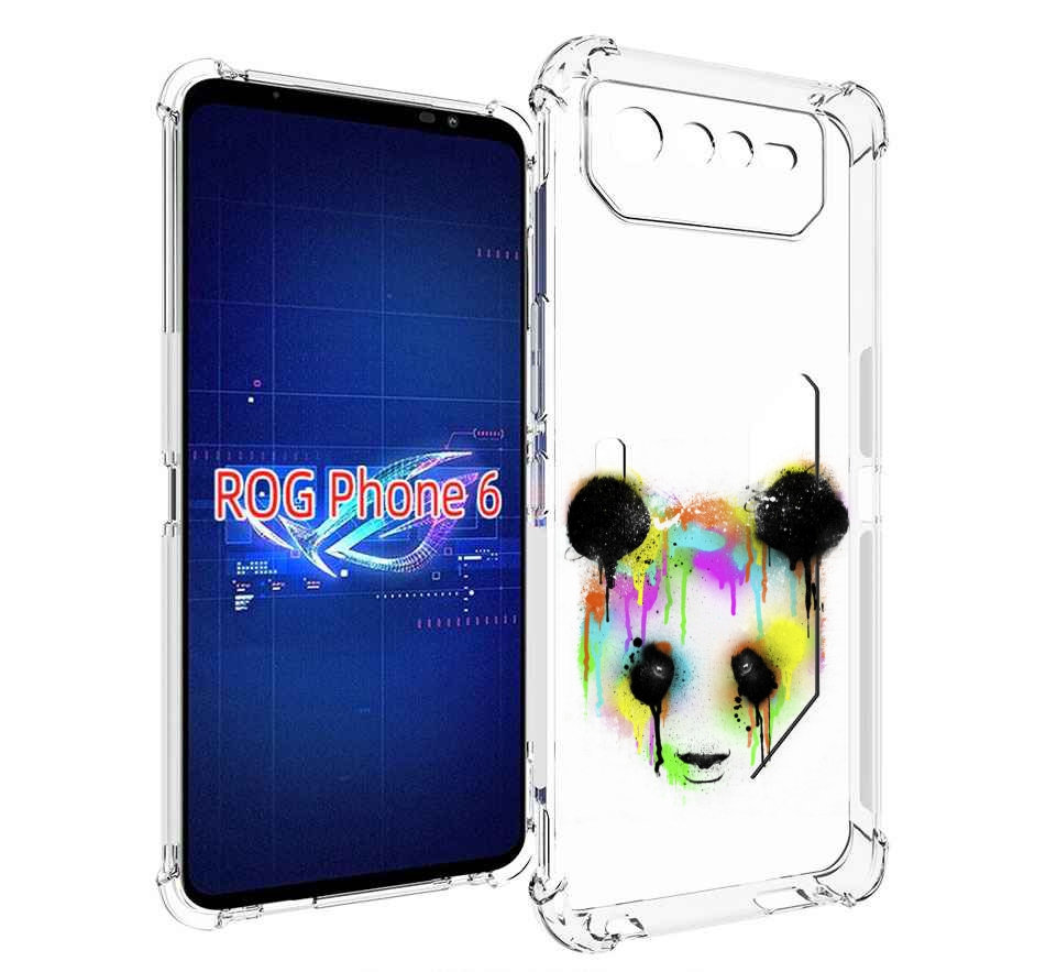 

Чехол MyPads Радужная панда для Asus ROG Phone 6, Прозрачный, Tocco
