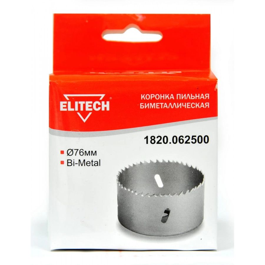 ELITECH 1820.062500 Коронка пильная Bi-Metal ф76