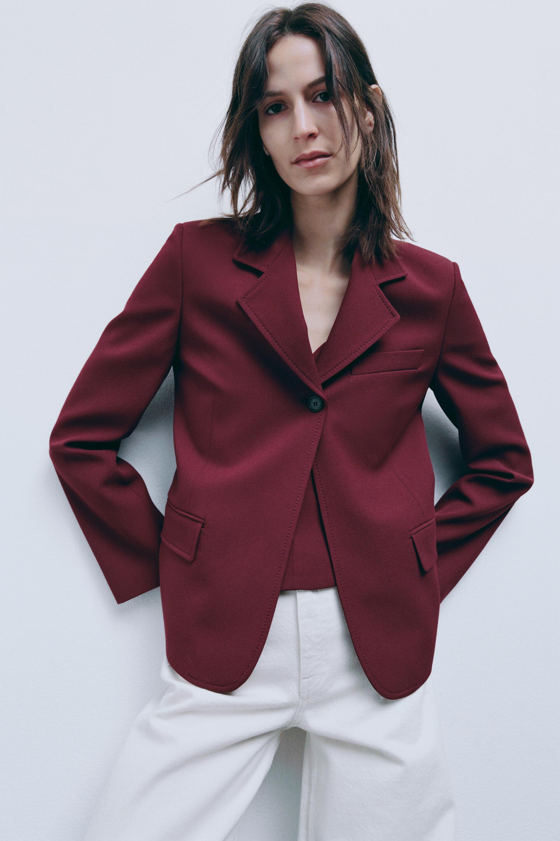 

Жакет женский ZARA 02479707 бордовый XS (доставка из-за рубежа), 02479707