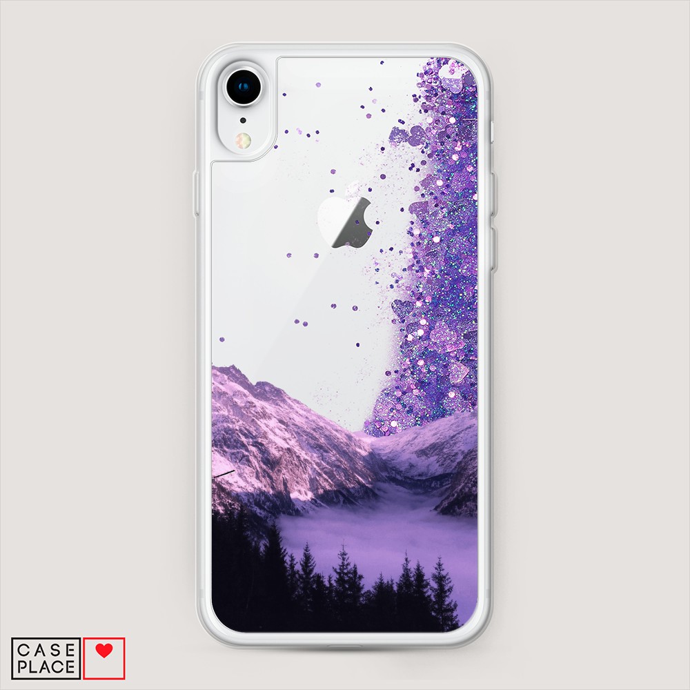

Жидкий чехол с блестками "Горный туман" на Apple iPhone XR (10R), 12092-1