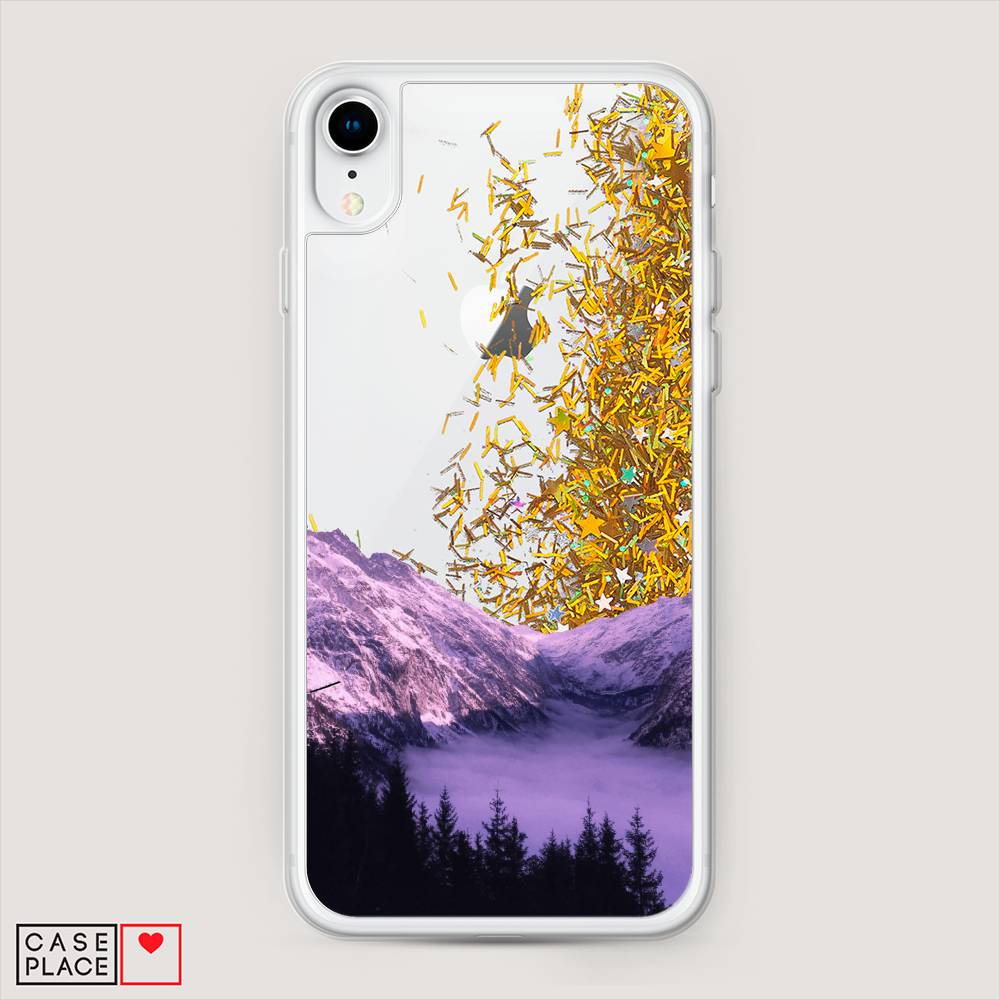 

Жидкий чехол с блестками "Горный туман" на Apple iPhone XR (10R), 12090-1