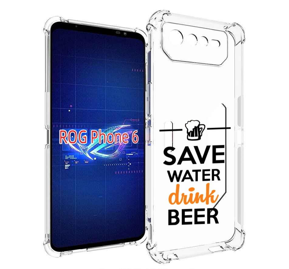 

Чехол MyPads Пей-пиво для Asus ROG Phone 6, Прозрачный, Tocco