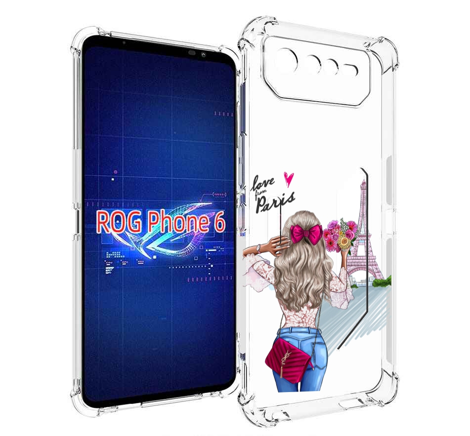 

Чехол MyPads Парижанка женский для Asus ROG Phone 6, Прозрачный, Tocco