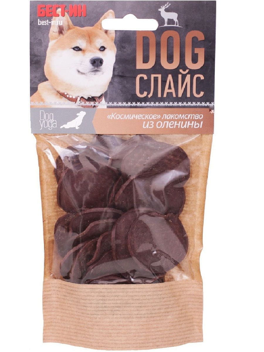 фото Лакомство для собак best-in, dog слайс, оленина, 50г