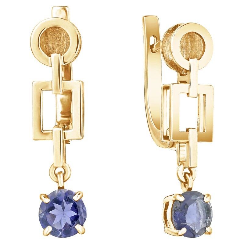 

Серьги из серебра с иолитом LAZURIT-ONLINE 7797YG, 7797YG