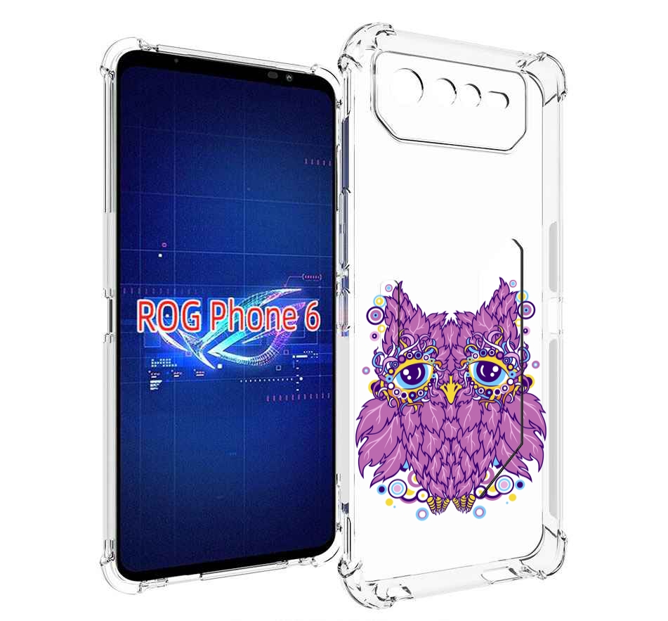 

Чехол MyPads Розовая сова для Asus ROG Phone 6, Прозрачный, Tocco