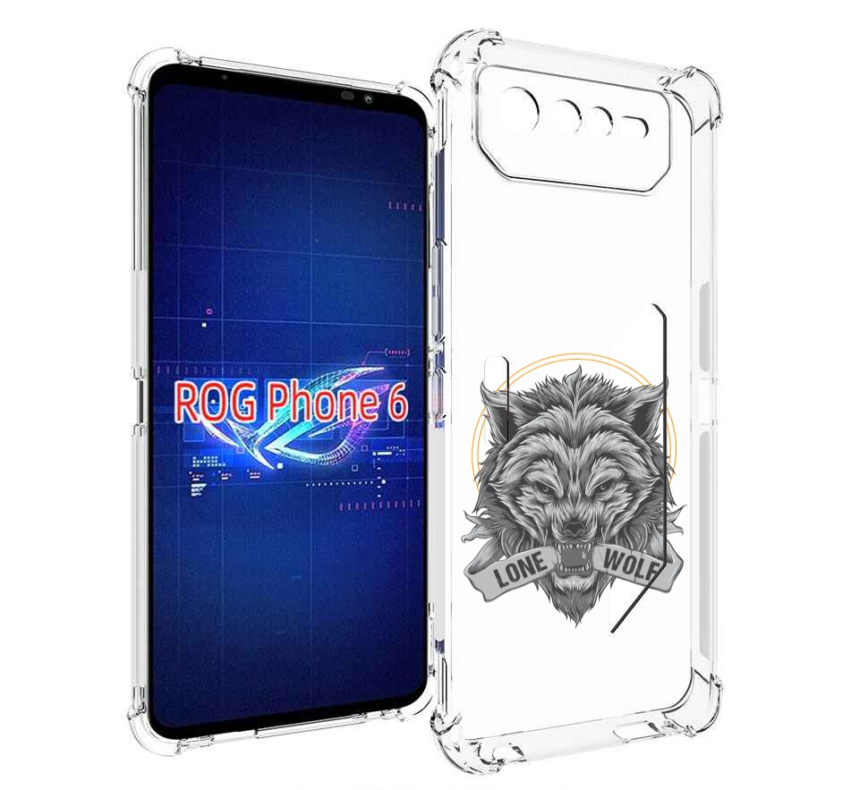 

Чехол MyPads Одинокий-волк мужской для Asus ROG Phone 6, Прозрачный, Tocco