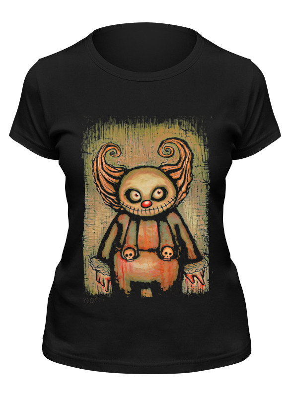 

Футболка женская Printio Evil clown черная 2XL, Черный, Evil clown