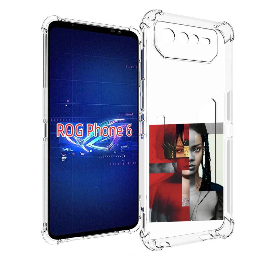 

Чехол MyPads Обложка-Рианна для Asus ROG Phone 6, Прозрачный, Tocco