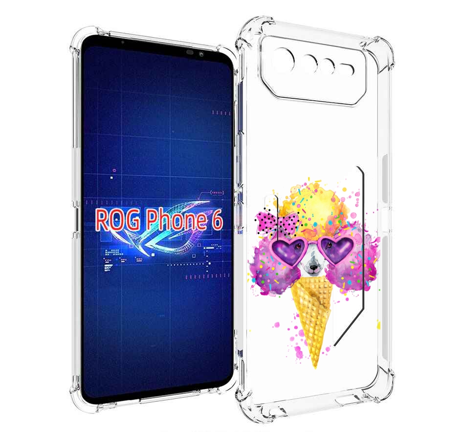 

Чехол MyPads Рожок для Asus ROG Phone 6, Прозрачный, Tocco